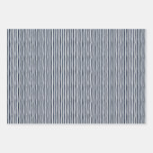 Navy Blue & White Wonky Stripes Geschenkpapier Set (Vorderseite 3)