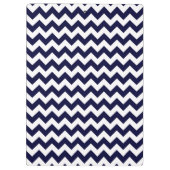 Navy Blue White Zickzack Zig-Zag Muster Klemmbrett (Rückseite)