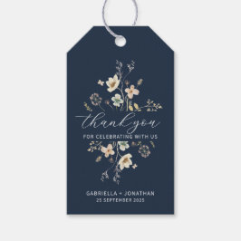 Navy Blue Wildblume Gastgeschenk Hochzeit Vielen D Geschenkanhänger