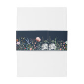 Navy Blue Wildblume Meadow Einladung Bauchband Einladungsbanderole (Rückseitenbeispiel)
