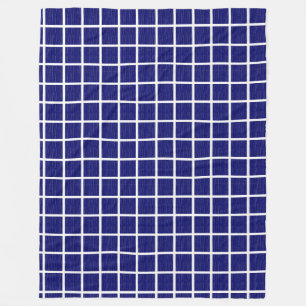 Navy Blue Windows Kariert Pattern Fleecedecke