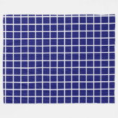 Navy Blue Windows Kariert Pattern Fleecedecke (Vorderseite (Horizontal))