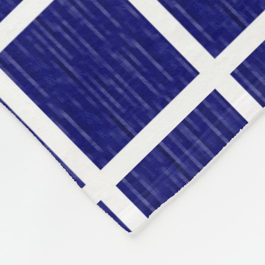 Navy Blue Windows Kariert Pattern Fleecedecke (Ecke)