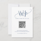 Navy Blue Wir machen moderne kalligraphische Hochz RSVP Karte (Vorderseite)