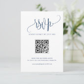 Navy Blue Wir machen moderne kalligraphische Hochz RSVP Karte (Stehend Vorderseite)