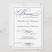 Navy Blue wird zu einer einmaligen Einladung für H (Vorderseite)