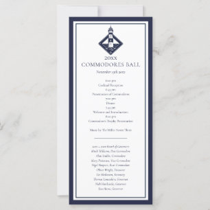Navy Blue Yacht Club Nautic Menu Programm