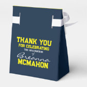 Navy Blue & Yellow Abschluss Fevor Boxes Geschenkschachtel (Rückseite)