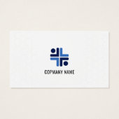 Navy Blue & Yellow Modern Corporate Business Card (Rückseite)