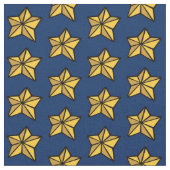 Navy Blue Yellow Nautical Star Fabric von Yard Stoff (Nahaufnahme)