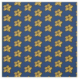 Navy Blue Yellow Nautical Star Fabric von Yard Stoff