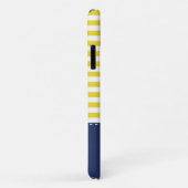 Navy Blue Yellow Pattern Anker anpassbar Case-Mate iPhone Hülle (Hinten/Rechts)