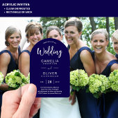 Navy Blue Zazzle Acrylic Wedding Einladungen