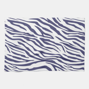 Navy Blue Zebra Muster Geschirrtuch