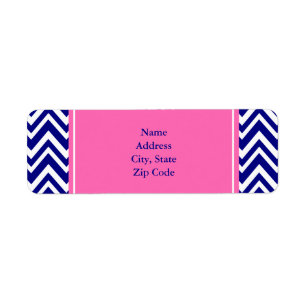 Navy Blue Zickzack Pattern mit Hot Pink