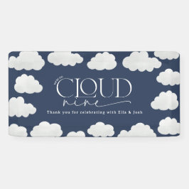 Navy bluecloud neun Dusche modern stilvoll Banner