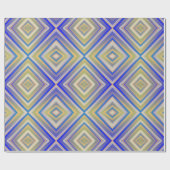 Navy Blues Alternative Diamond Pattern Geschenkpapier (Flach)