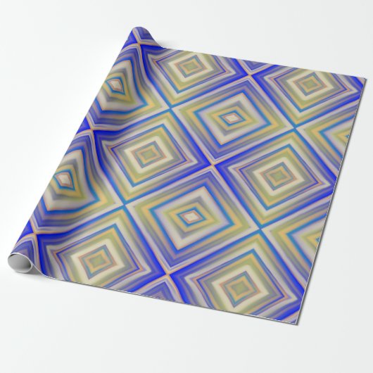 Navy Blues Alternative Diamond Pattern Geschenkpapier (Ungerollt)