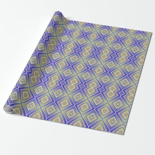 Navy Blues Alternative Diamond Pattern Geschenkpapier (Ungerollt)