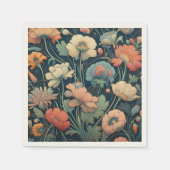 Navy Blümchen Serviette (Vorderseite)