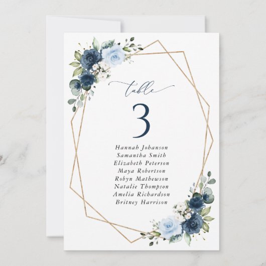 Navy-Blume, Blüten, Seekarten (Rückseite)