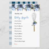 Navy Blume Gebete für Baby Greenery Floral (Vorne/Hinten)