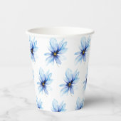 Navy Blume Minimalistisches elegantes Brautparty Pappbecher (Vorderseite)