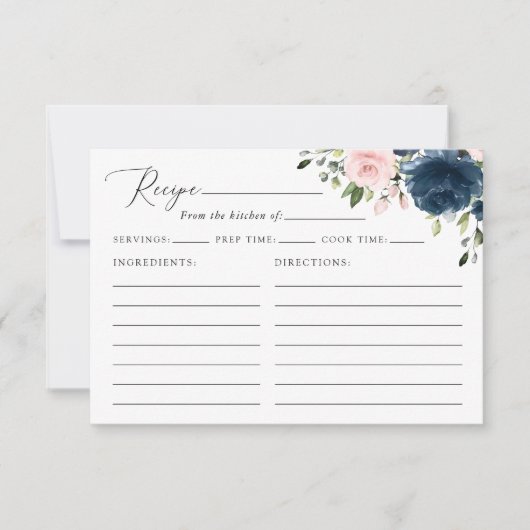Navy Blume, rosa Blume, Brautparty Rezept (Vorderseite)