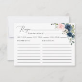 Navy Blume, rosa Blume, Brautparty Rezept (Vorderseite)