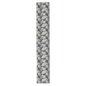 Navy Blumen Elfenbein Tischläufer (Vorderseite)