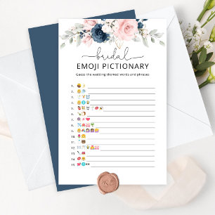 Navy Blush Brautparty Emoji Pickgame