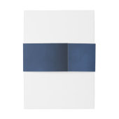 Navy Blush Burgundy Rose Lights Wedding Monogram Einladungsbanderole (Rückseitenbeispiel)