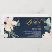 NAVY BLUSH FLORAL BUNCH WATERCOLOR BRAUTPARTY EINLADUNG (Vorderseite)