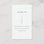 NAVY BLUSH FLORAL FEATHER ANTLER WEDDING THANK YOU VISITENKARTE (Rückseite)