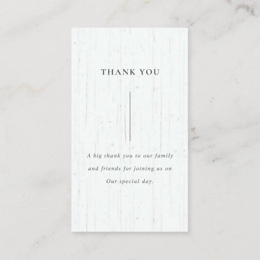 NAVY BLUSH FLORAL FEATHER ANTLER WEDDING THANK YOU VISITENKARTE (Rückseite)