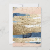 Navy Blush Gold Brautparty Einladung (Rückseite)