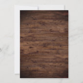 Navy Blush Gold Floral Rustic Wood Brautparty Einladung (Rückseite)