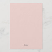 Navy-Blush-Hochzeitsblüten Einladung (Rückseite)