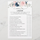 Navy Blush Over oder unter Brautparty (Vorderseite)