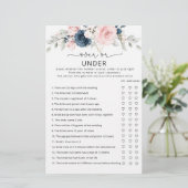 Navy Blush Over oder unter Brautparty (Stehend Vorderseite)