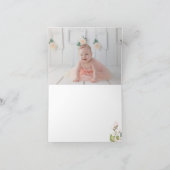 Navy & Blush Pink Floral geklappt Danke Karte (Innenseite)