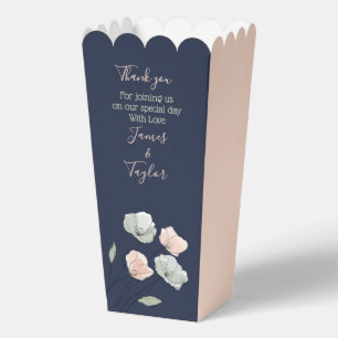 ~Navy, Blush, Sage Wedding Popcorn Gefälligkeitsbo Geschenkschachtel