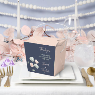 ~Navy, Blush, Sage Wedeaway Favor Box Geschenkschachtel