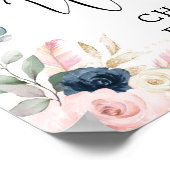 Navy Blush Travel Dreamcatcher Begrüßungswaage Bab Poster (Ecke)