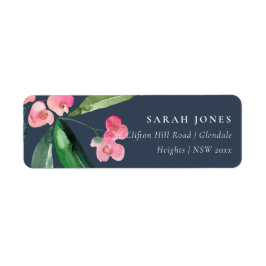 NAVY BOHO PINK CHRIST THORN CACTI BLOOM ADRESSE