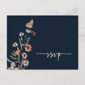 Navy Boho UAWG Wedding Postcard Postkarte (Vorderseite)