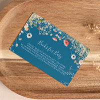 Navy Boho Wildblume Babydusche Anfrage