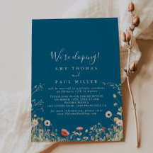 Navy Boho Wildblume Elopement Empfang