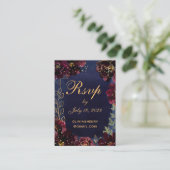 Navy Bordeaux Online-UAWG mit Details-Karte Visitenkarte (Stehend Vorderseite)