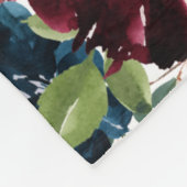 Navy, bordeauxfarbenes Baby 1. Jahr Meilenstein Fleecedecke (Ecke)